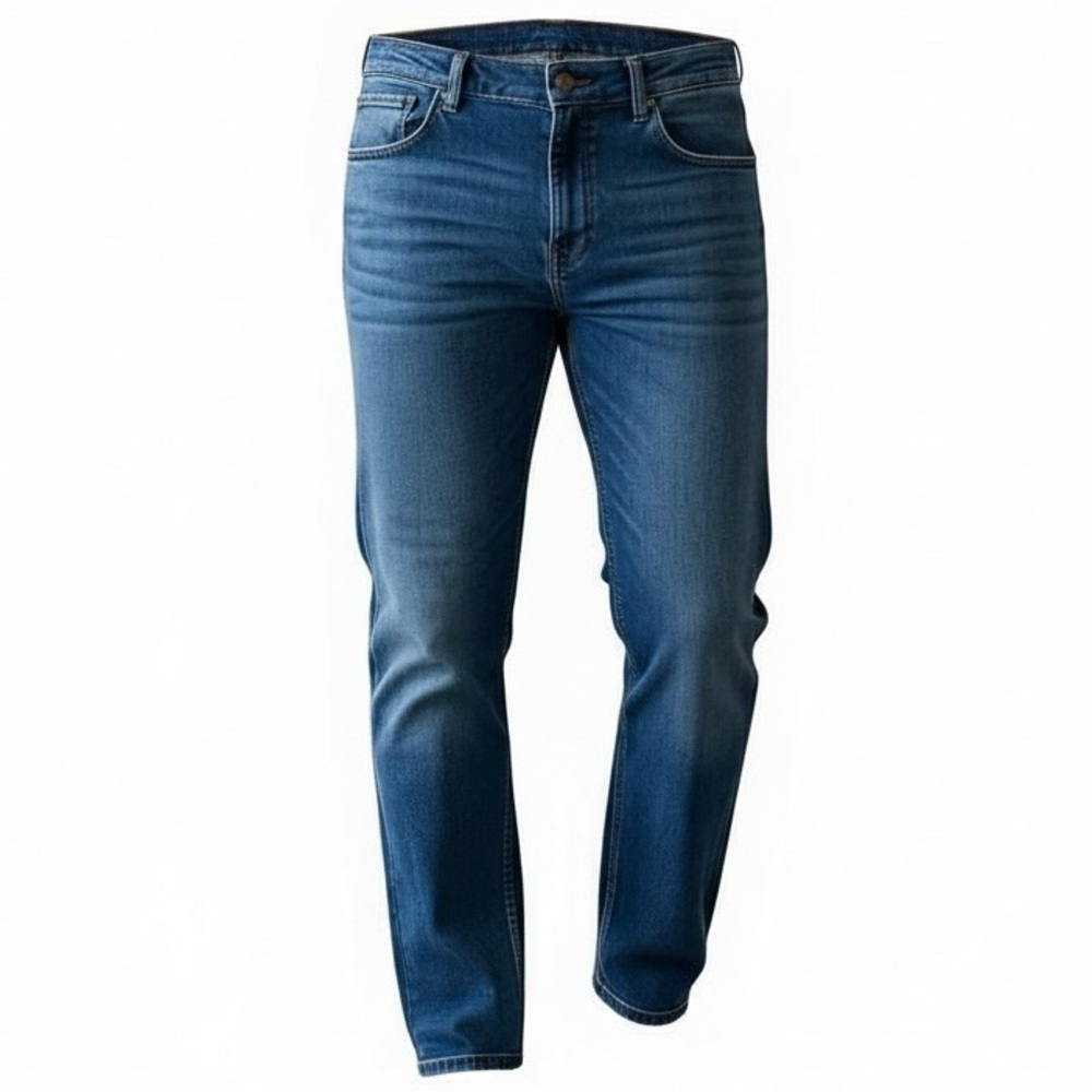 Wrangler Premium Quality Straight Fit Mens Jeans Size 38x30 Blue Denim Blend